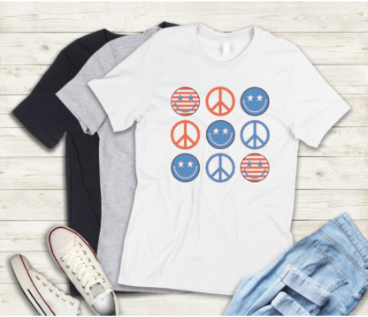 USA SMILEY T-SHIRT